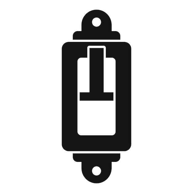 Icono de interruptor disyuntor simple vector Caja de circuito Panel de seguridad