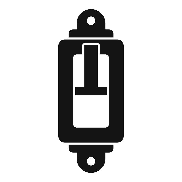 Vector icono de interruptor disyuntor simple vector caja de circuito panel de seguridad