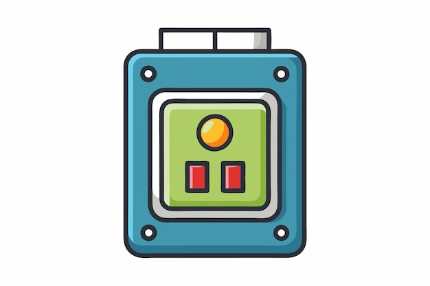 Icono de interruptor eléctrico aislado en fondo blanco