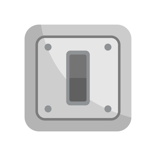 Icono de interruptor eléctrico Ilustración plana del icono de vector de interruptor eléctrico aislado sobre fondo blanco