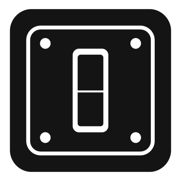 Icono de interruptor eléctrico Ilustración simple del icono de vector de interruptor eléctrico para diseño web aislado sobre fondo blanco