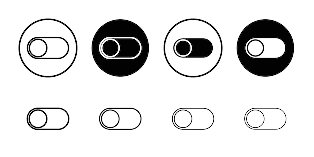 El icono de interruptor de interrupción es una serie de paquetes de conjunto delgado.