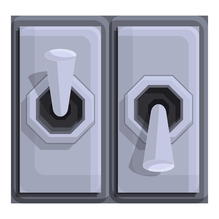 Vector icono de interruptor de palanca caricatura de icono de vector de interruptor de palanca para diseño web aislado sobre fondo blanco