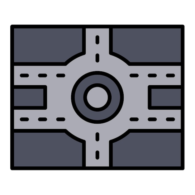 Icono de la intersección de la carretera