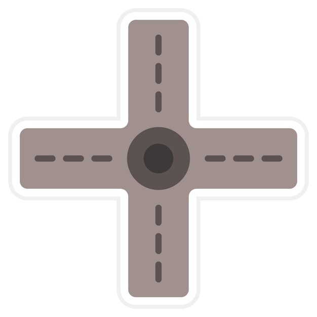 Icono de la intersección de la carretera