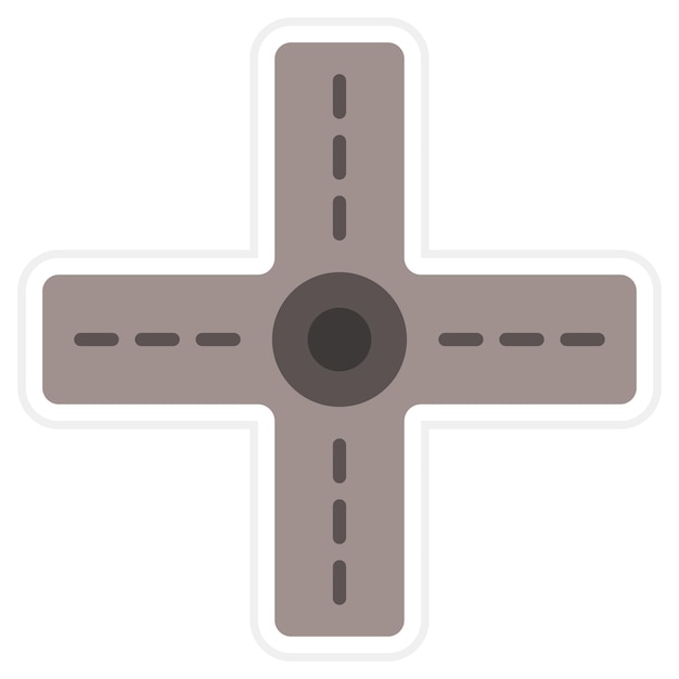 Icono de la intersección de la carretera