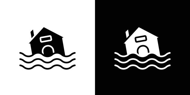 El icono de la inundación de la casa