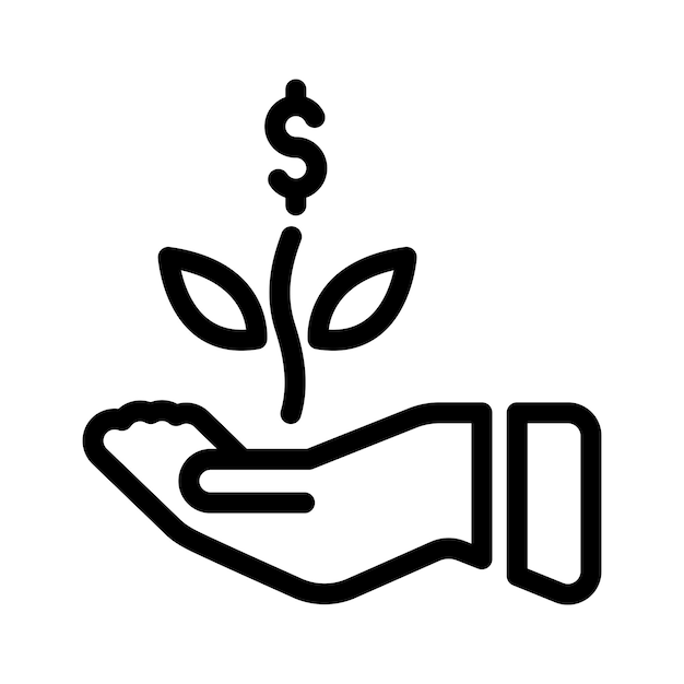 Icono de inversión de dinero