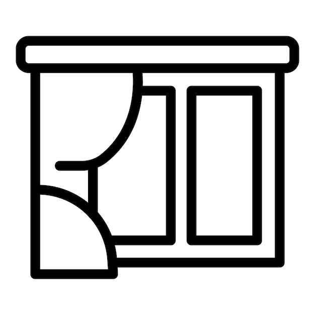 Icono de inversiones de propiedad de casa de ventana Icono de vector de inversiones de propiedad de casa de ventana de esquema para diseño web aislado sobre fondo blanco