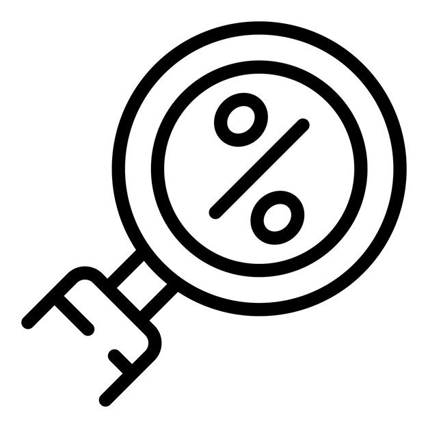 Icono de investigación en línea esquema vector Agencia de impuestos de ingresos negocios