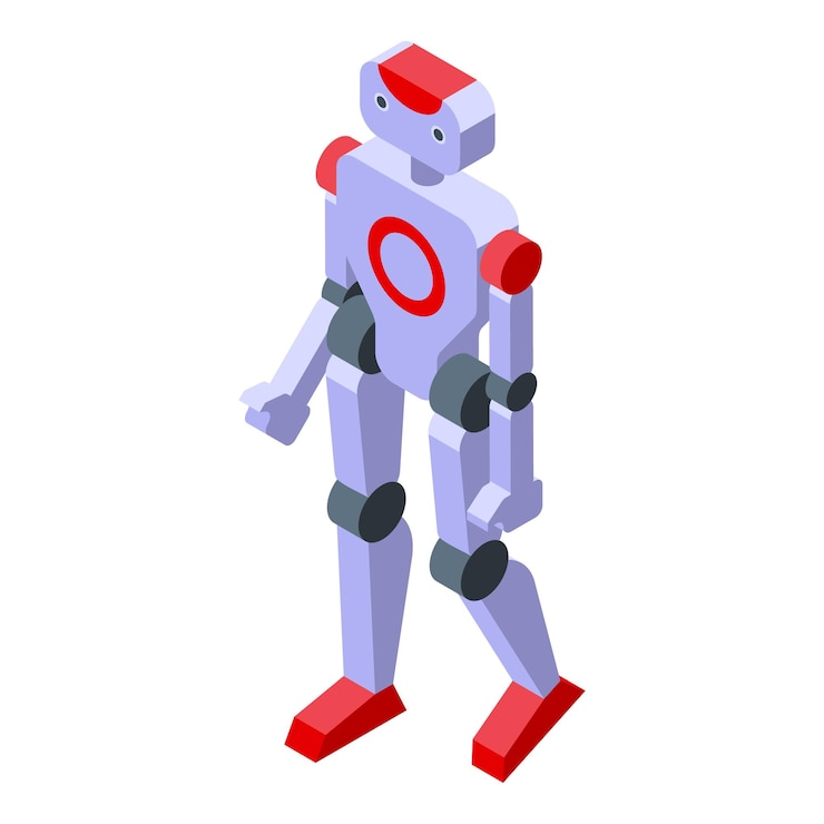 Vector icono de investigación de robots vector isométrico ciencia de laboratorio prueba química