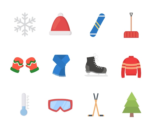 Icono de invierno en diseño de estilo plano