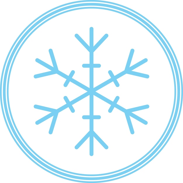 El icono de invierno es el copo de nieve.
