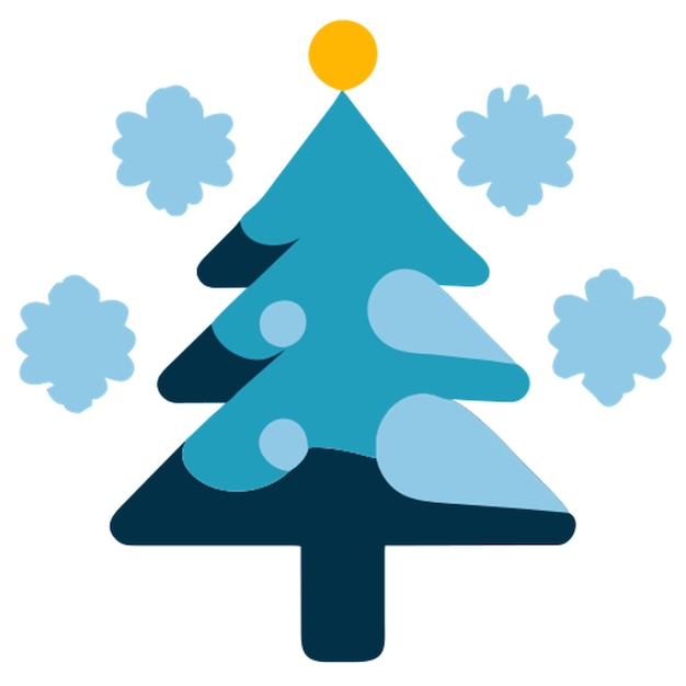 icono de invierno formas de colores