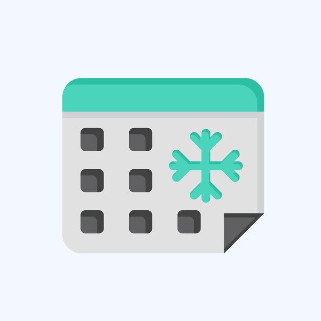 Icono Invierno relacionado con el símbolo de Invierno estilo plano ilustración simple
