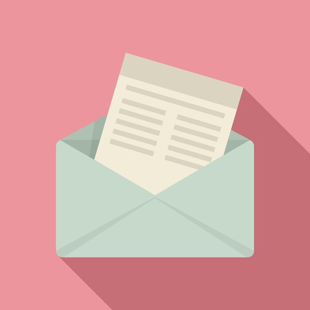Icono de invitación por correo Ilustración plana del icono de vector de invitación por correo para diseño web