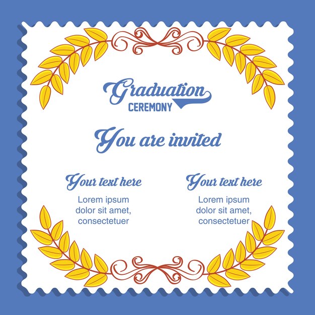 Icono de invitación de tarjeta de graduación