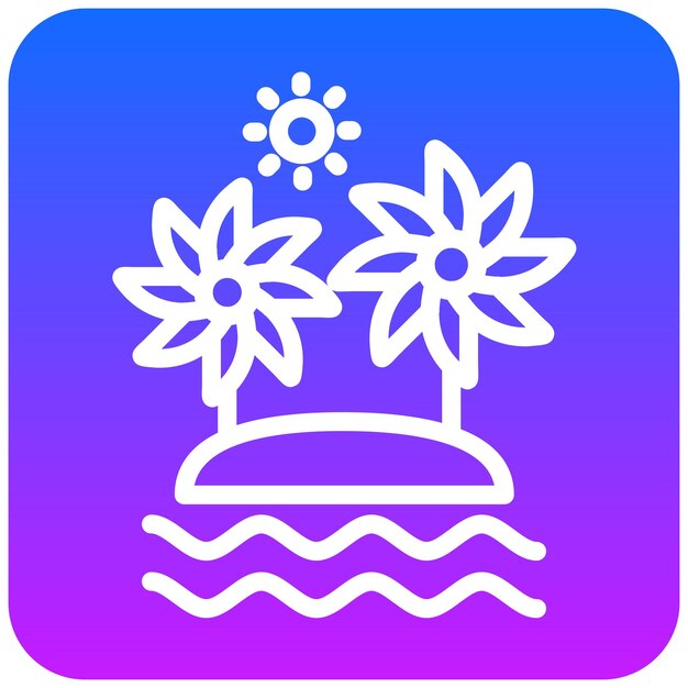 El icono de la isla de Palm