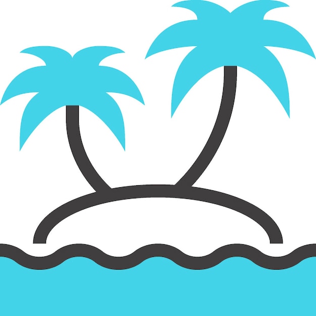 El icono de la isla del paraíso