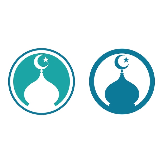 Icono islámico y signo gráfico vectorial de diseño de logotipo de ramadán