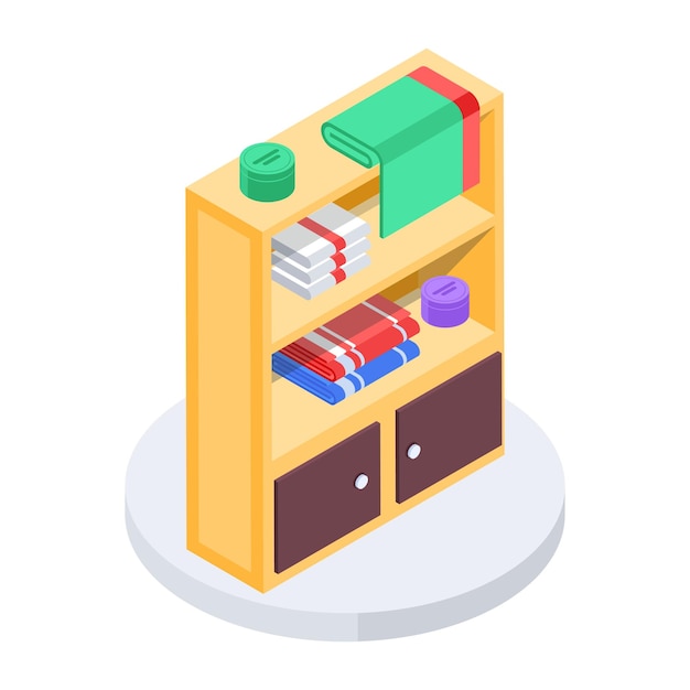 Icono isométrico de los accesorios para peluqueros