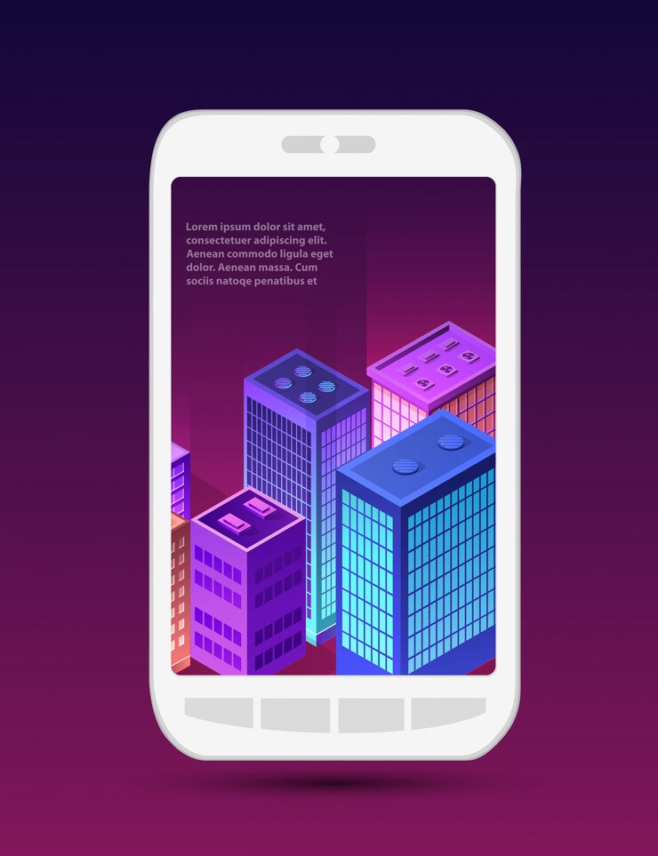Vector icono isométrico de una ciudad.