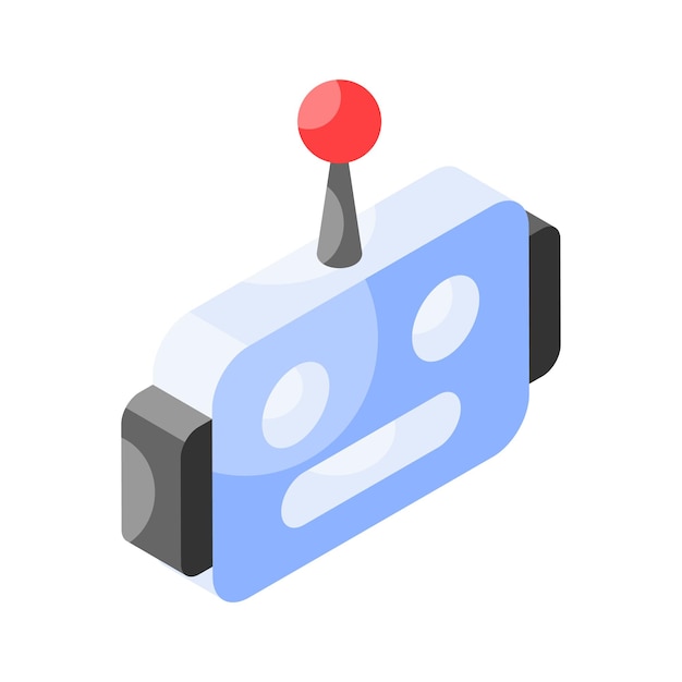 Icono isométrico creativamente diseñado de un robot