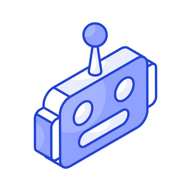 Icono isométrico creativamente diseñado de un robot