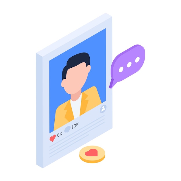 Icono isométrico del equipo de estudio