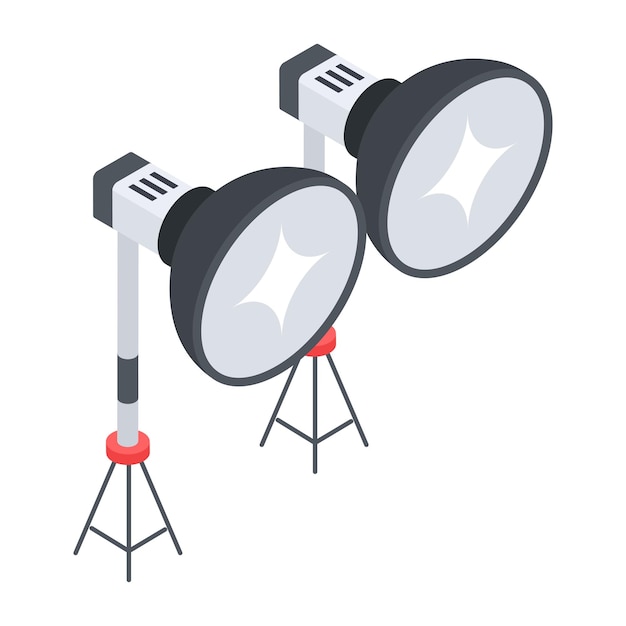 Icono isométrico del equipo de estudio