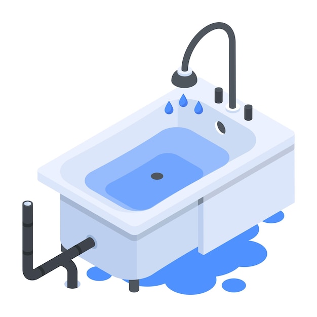 Icono isométrico de las herramientas de fontanería