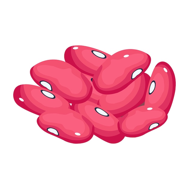 Icono isométrico de moda de frijoles