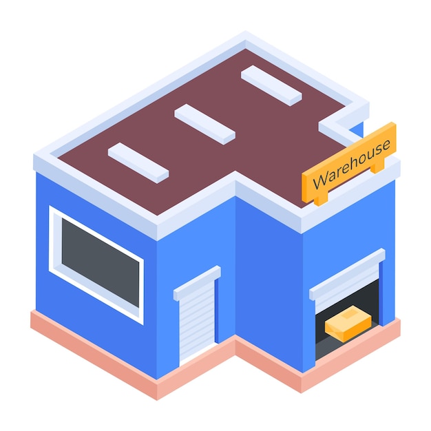 Icono isométrico de los servicios de entrega