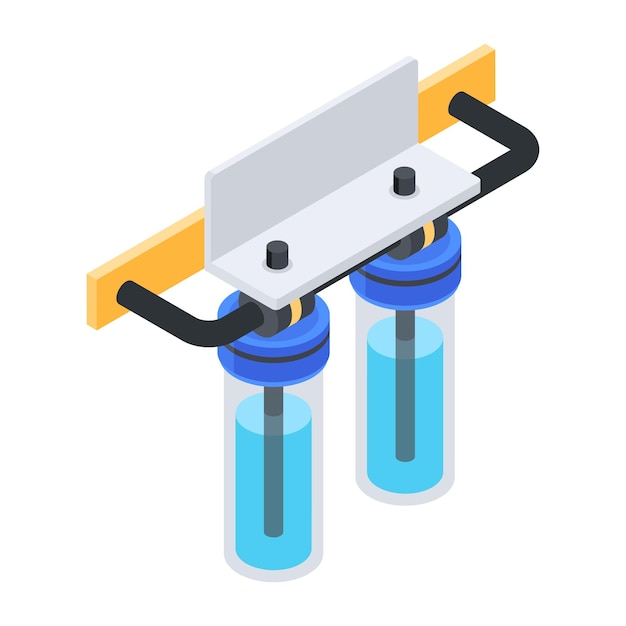 Vector icono isométrico de suministros de fontanería