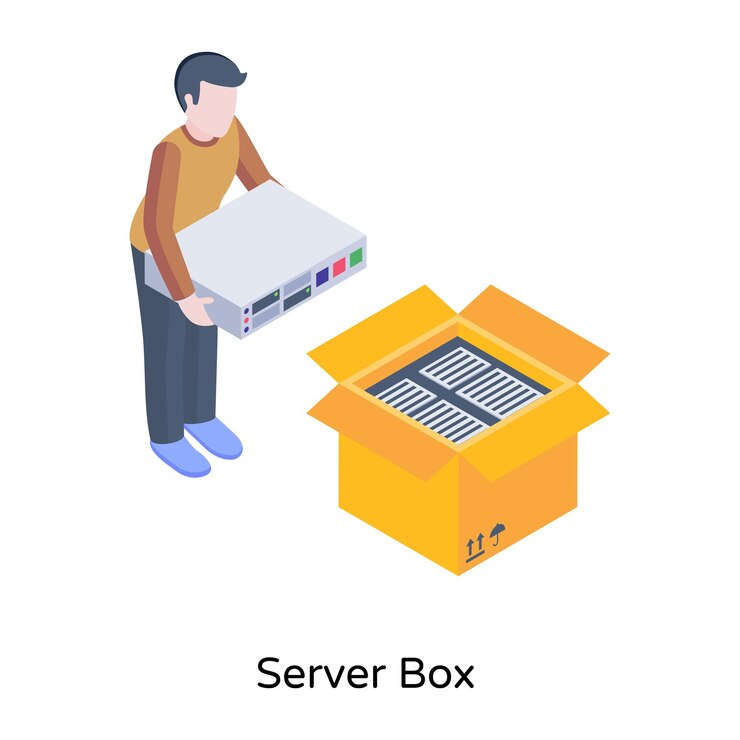 Vector icono isométrico de vector editable de caja de servidor