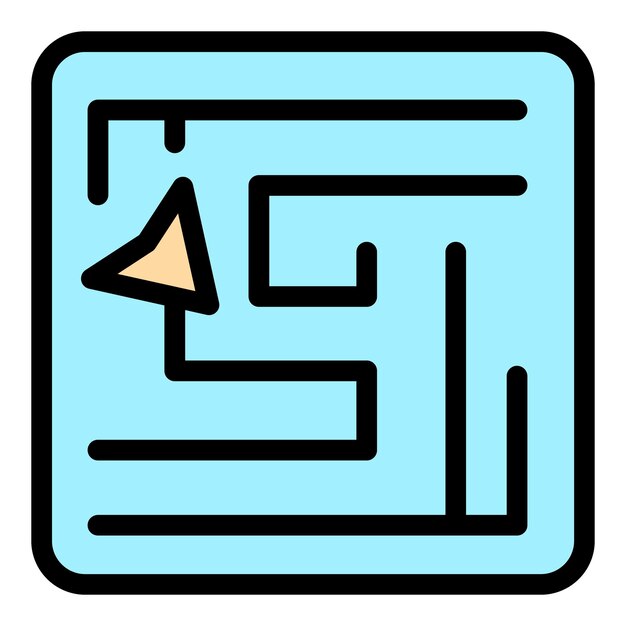 Icono de itinerario de viaje Icono vectorial del itinerario del viaje Color plano aislado