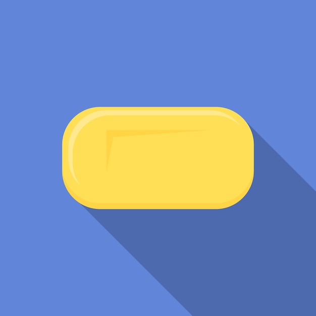 Icono de jabón amarillo Ilustración plana del icono de vector de jabón amarillo para diseño web