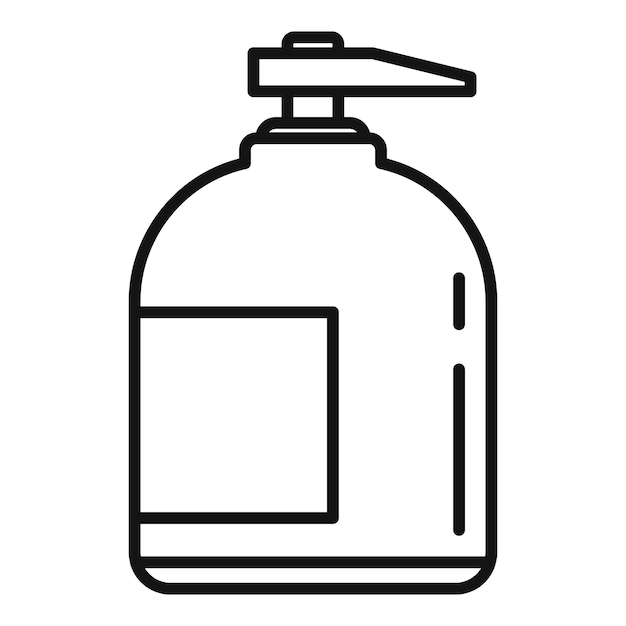 Icono de jabón dispensador Icono de vector de jabón dispensador de contorno para diseño web aislado sobre fondo blanco