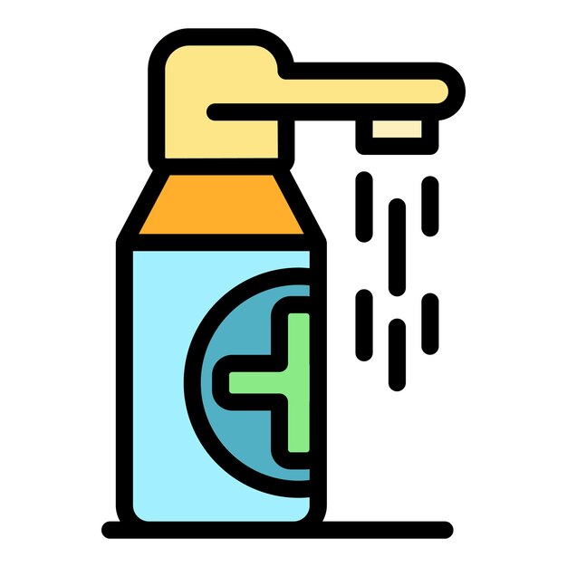 Icono de jabón líquido Contorno jabón líquido vector icono color plano aislado