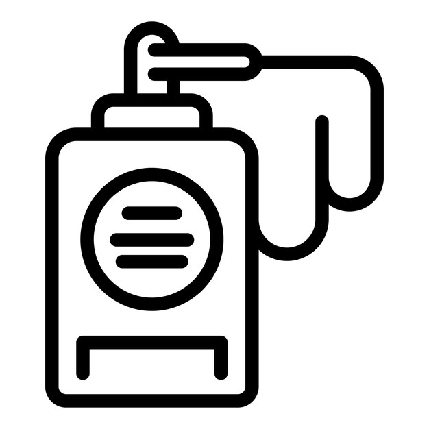 Icono de jabón líquido vector de contorno Limpiar desinfectar Gel de prevención