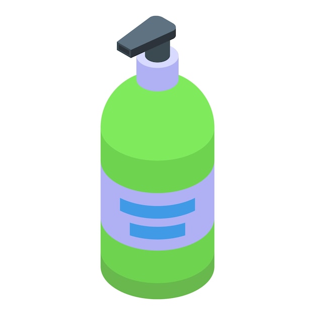 Icono de jabón líquido vector isométrico Solución de limpieza para el cuidado de la piel