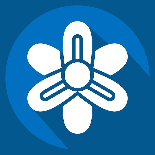 Icono Jacinto relacionado con el símbolo de las flores estilo de sombra larga diseño simple editable