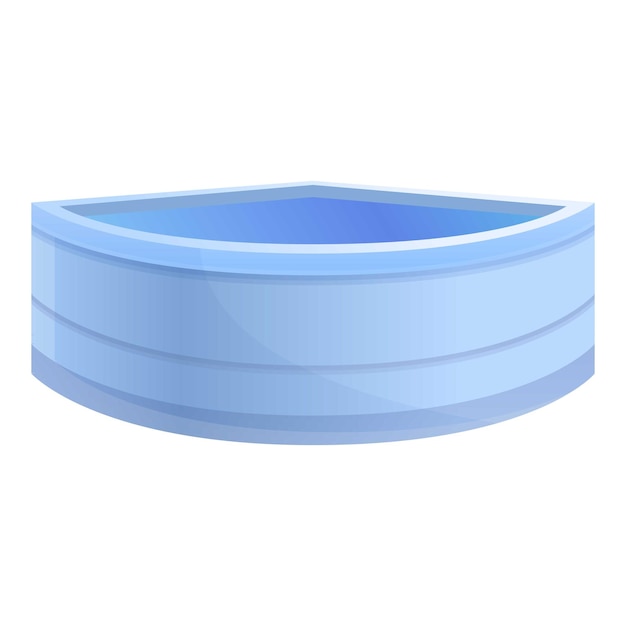 Icono de jacuzzi de apartamento Caricatura de icono de vector de jacuzzi de apartamento para diseño web aislado sobre fondo blanco