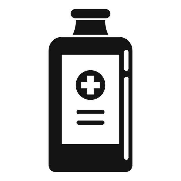 Icono de jarabe para la tos para el cuidado de la salud Ilustración simple del icono de vector de jarabe para la tos para el cuidado de la salud para diseño web aislado sobre fondo blanco