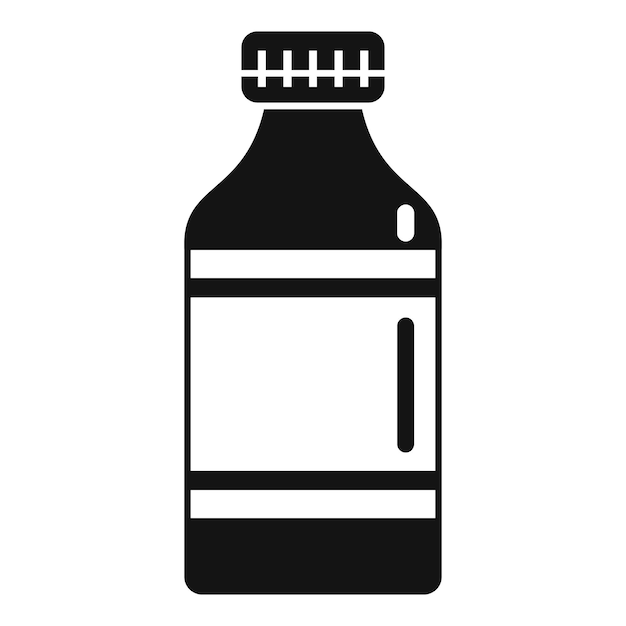 Icono de jarabe para la tos de medicina Ilustración simple del icono de vector de jarabe para la tos de medicina para diseño web aislado sobre fondo blanco