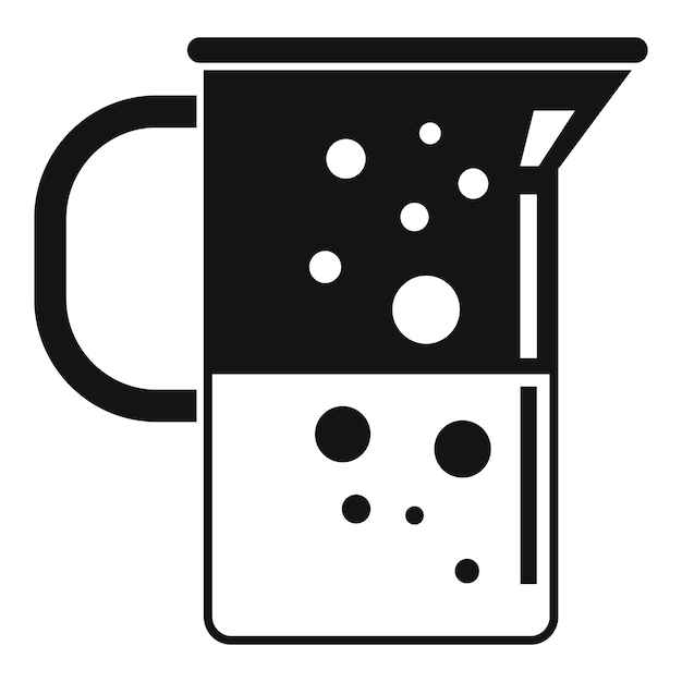 Icono de jarra de laboratorio hirviendo Ilustración simple del icono de vector de jarra de laboratorio hirviendo para diseño web aislado sobre fondo blanco