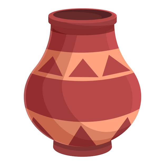 Icono de jarra tribal vector de dibujos animados Arte africano Cultura persona