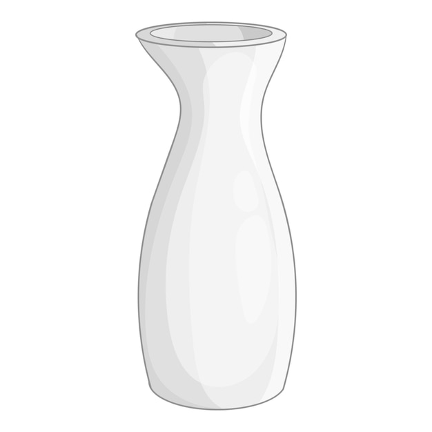 Icono de jarrón blanco Ilustración de dibujos animados de icono vectorial de jarrón branco para la web