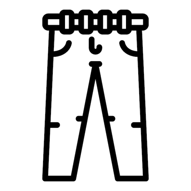 Icono de jeans Icono de vector de jeans de contorno para diseño web aislado sobre fondo blanco