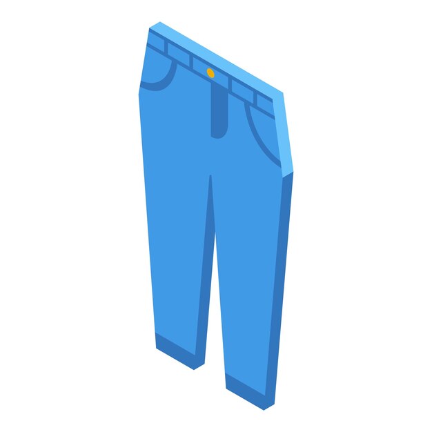 Icono de jeans de moda vector isométrico Traje de niño Niño niño